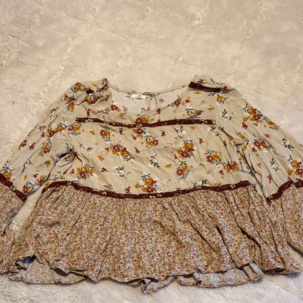 Floral Patterned Women's Top